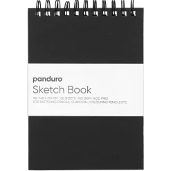 Panduro Sketch spiralbundet skisseblokk A5, liggende, 50 ark, 160 g/m²