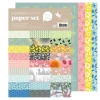 Papirsett med 54 ark – blomster, vår og mønster, A4 (210x297 mm), 70 g/m²
