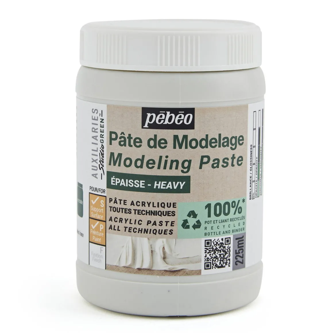 Pebeo Heavy modeling paste 225 – modelleringspasta, strukturpasta