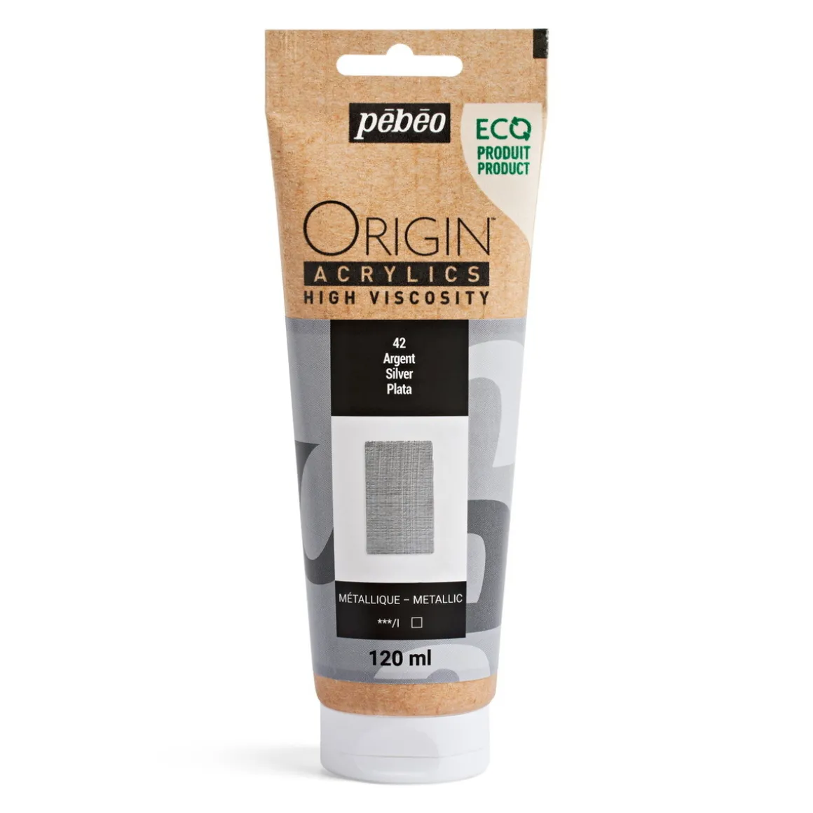 Pebeo Origin Acrylics akrylmaling 120 ml Silver 42