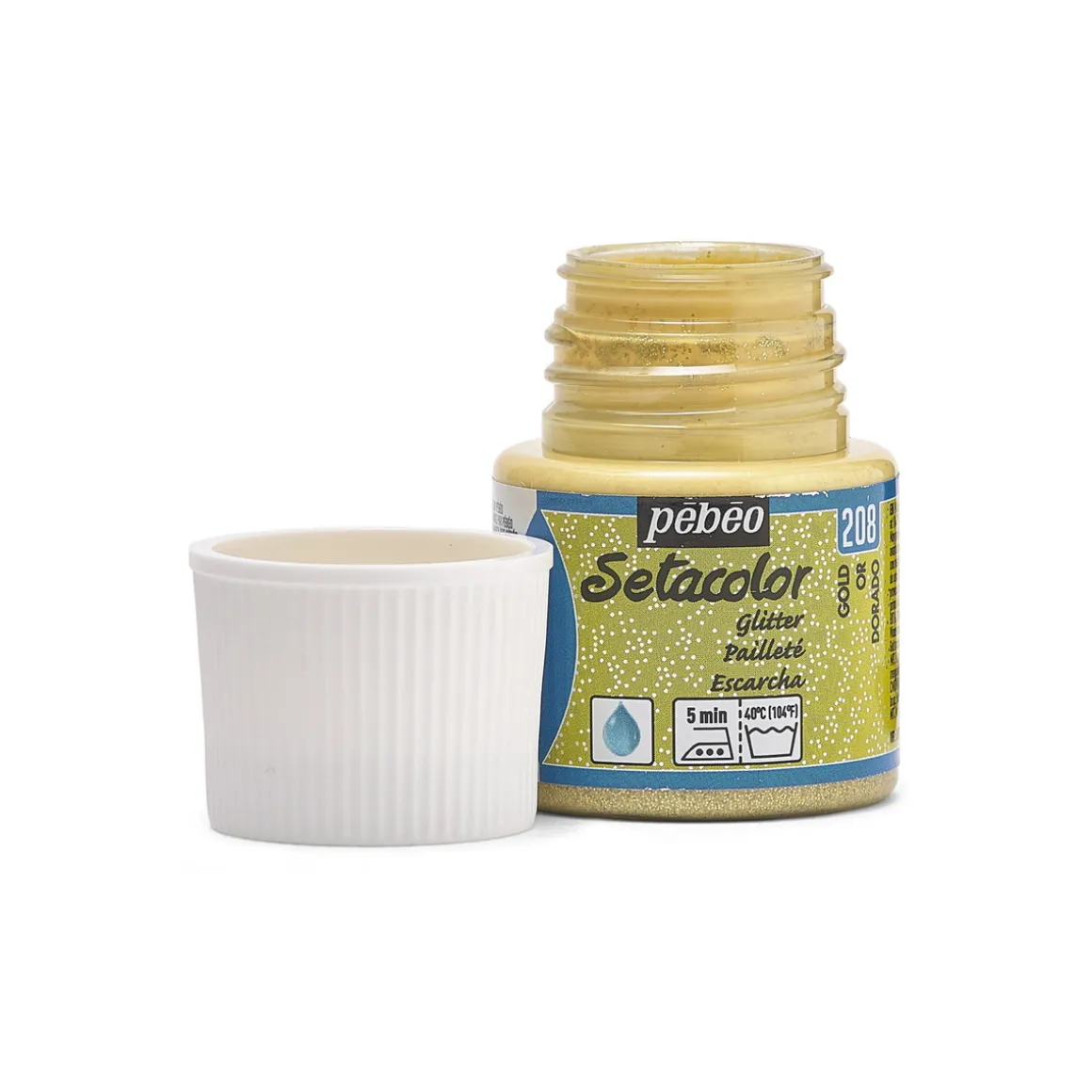 Pebeo Setacolor 45 ml tekstilfarge Glitter Gold