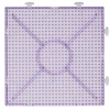 Perleplate for perler og rørperler i størrelsen Ø5 mm – transparent lilla, 15×15 cm