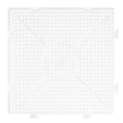 Perleplate Midi kvadrat, byggbar, 15×15 cm – til våre rørperler med diameter 5 mm
