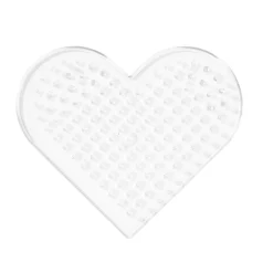 Perleplate Midi lite hjerte, 8×7,5 cm – til våre rørperler med diameter 5 mm