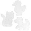 Perleplate Midi 3-pakning – hund, katt og kylling – til våre rørperler med diameter 5 mm