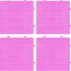 Perleplate Midi 4-pakning rosa kvadrater, byggbare, 15×15 cm – for våre rørperler med diameter 5 mm