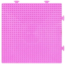 Perleplate Midi rosa kvadrat, byggbar, 15×15 cm – til våre rørperler med diameter 5 mm