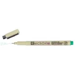Pigma Micron 02 Grønn 0,3 mm