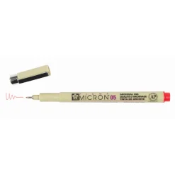 Pigma Micron 05 Rød 0,45 mm