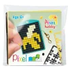Pikselhobby Minikit banan – med nøkkelring 30×40 mm og 3×144 piksler