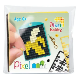 Pikselhobby Minikit banan – med nøkkelring 30×40 mm og 3×144 piksler