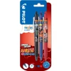 Pilot Frixion Clicker Naruto Shipudden, 3-pakning med Naruto-motiv, 0,7 mm spiss