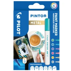 Pilot Pintor F Metal 6-pk