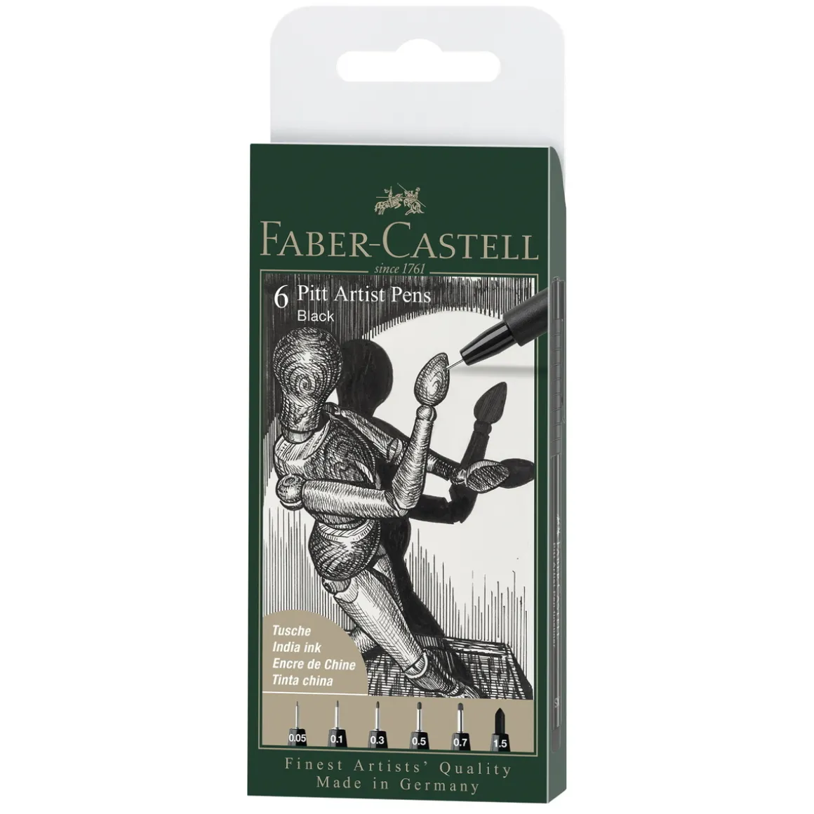 PITT artist pen set 6-pack – black