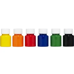 Ready Mix Tempera, hobbymaling for barn, 6×30 ml i basisfarger