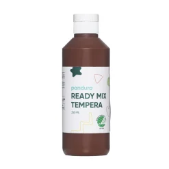 Ready Mix Tempera, svanemerket hobbymaling for barn, 250 ml, brun