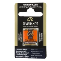 Rembrandt akvarellmaling halvkopp – Cadmium Orange 211
