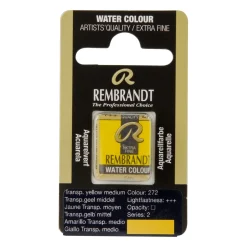 Rembrandt akvarellmaling halvkopp – Transparent Yellow Medium 272