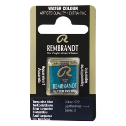 Rembrandt akvarellmaling halvkopp – Turquoise Blue 522