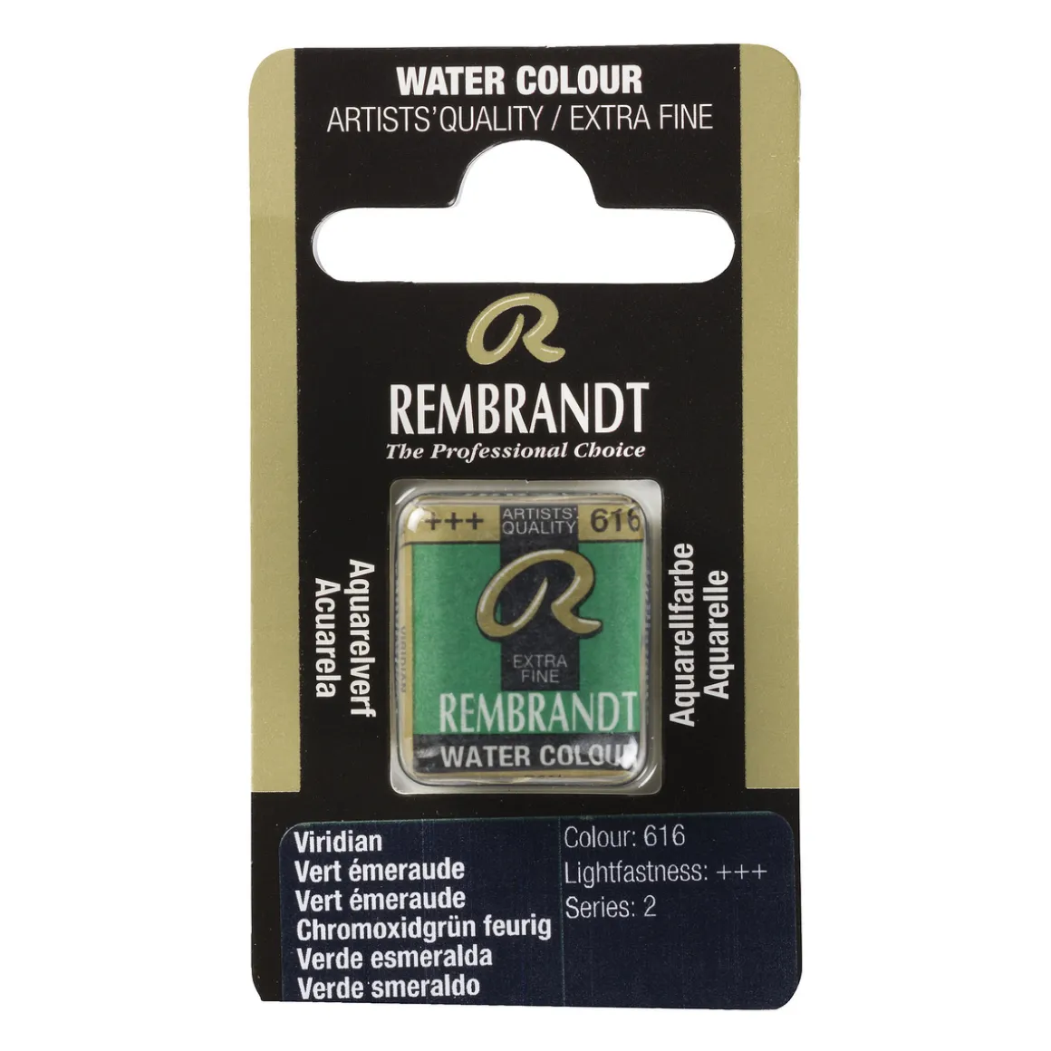 Rembrandt akvarellmaling halvkopp – Viridian 616