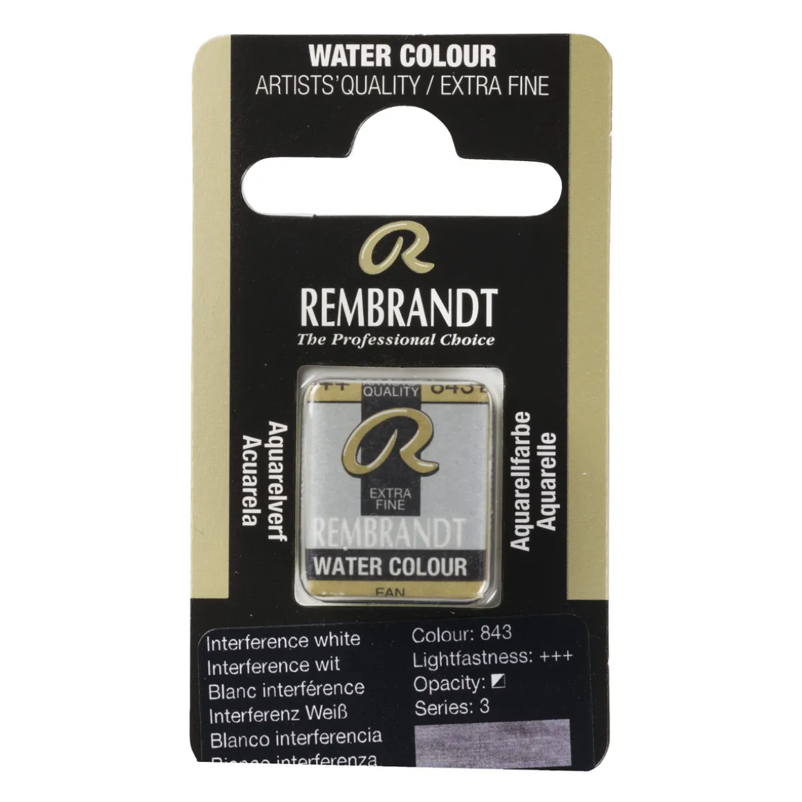 Rembrandt akvarellmaling halvkopp – Interference White 843