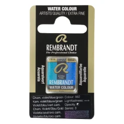 Rembrandt akvarellmaling halvkopp – Chameleon Blue Green Gold 863