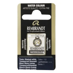Rembrandt akvarellmaling halvkopp – Transparent Titanium White 112