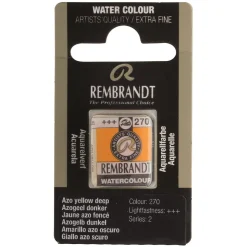 Rembrandt akvarellmaling halvkopp – Azo Yellow Deep 270