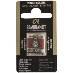 Rembrandt akvarellmaling halvkopp – Light Oxide Red 339