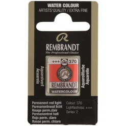 Rembrandt akvarellmaling halvkopp – Permanent Red Deep 371