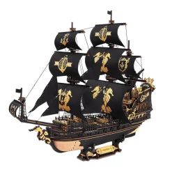 Robotime ROKR Seahorse Barque MCB02 3D-miniatyr, trepuslespill, skip 470×180×390 mm