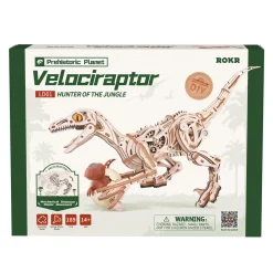 Robotime ROKR Velociraptor LD01 trepuslespill, dinosaur som kan bevege seg! 415×105×210 mm