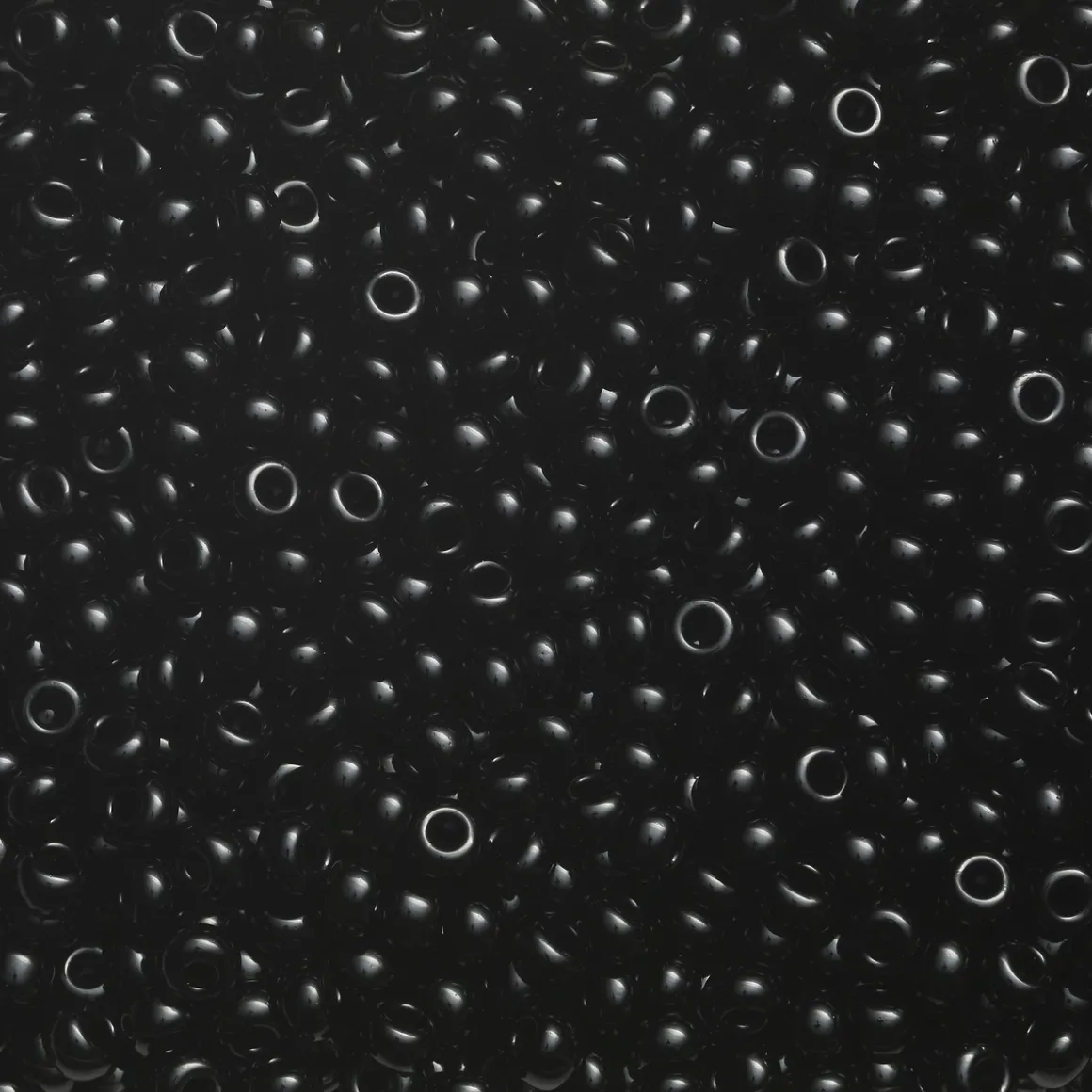 Rocaillesperle 9/0 Sort opak
