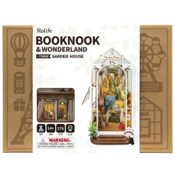 Rolife DIY Booknook Garden House bokstøtte miniatyr – TGB06, 110×241×203 mm