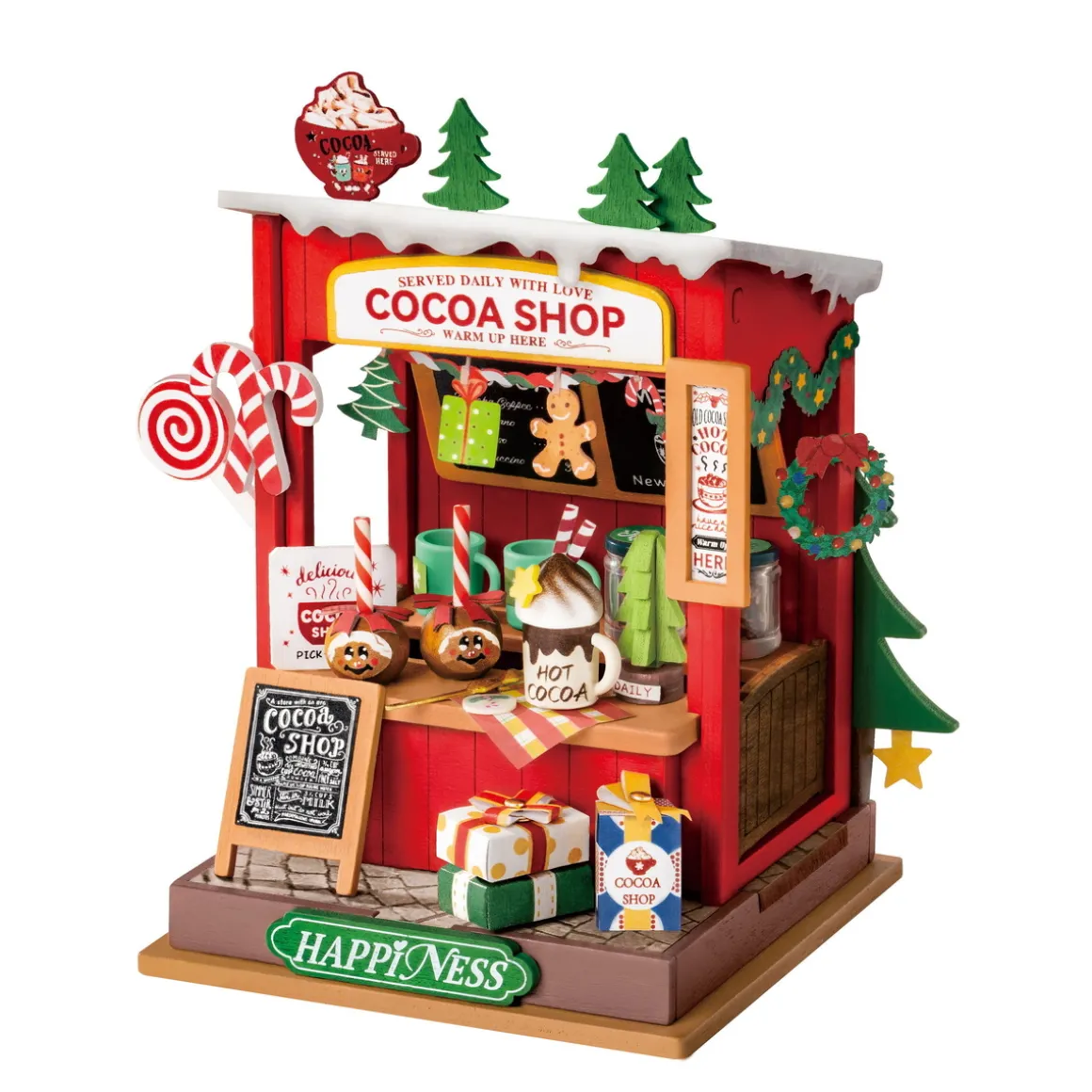 Rolife DIY Cocoa Shop miniatyrdiorama – DS042, 87×70×105 mm