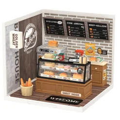 Rolife DIY Super Creator Golden Wheat Bakery miniatyrdiorama – DW005B, 163×163×152 mm