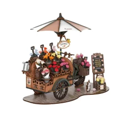 Rolife DIY Wooden 3D-trepuslespill Blomstervogn TGS03 242×163×230 mm