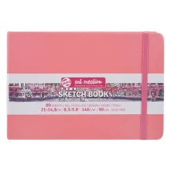 Royal Talens Art Creation Sketch skissebok 21x14,8 cm, korallrosa omslag – 140 g/m², 80 ark