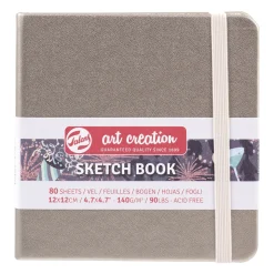 Royal Talens Art Creation Sketch skissebok 12×12 cm, rosa omslag – 140 g/m², 80 ark