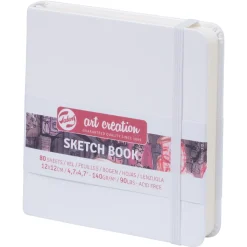 Royal Talens Art Creation Sketch skissebok 12×12 cm, hvitt omslag – 140 g/m², 80 ark