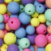 Runde perler i matte pastellfarger, ca. 124 stk. Ø10, 12 og 14 mm