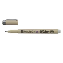 Sakura Pigma Micron 08 Light cool grey – lysegrå fineliner 0,5 mm