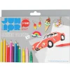 Shrink plastic kit – 10 ark med krympeplast, 12 tusjpenner og 24 fargeblyanter!