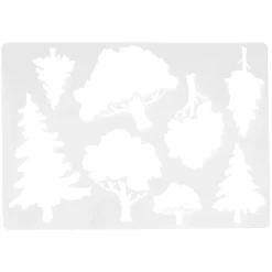 Sjablong skog og natur 26,7×18,7 cm