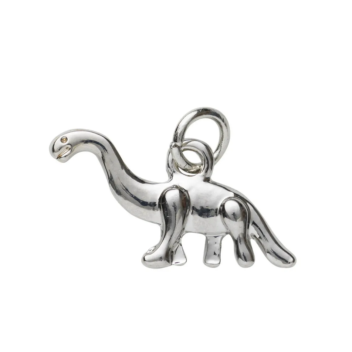 Sølvfarget anheng / charm dinosaur brontosaurus 20×10 mm