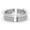 Smykketråd av metall, sølvfarget. Tykkelse 0,8 mm, lengde 18 meter