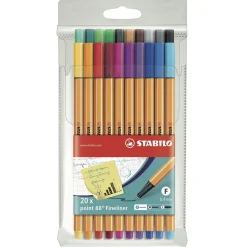 Stabilo Point 88 Sett, 20-pakning finelinere med 0,4 mm spiss