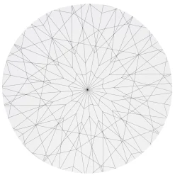 Stort rundt lerret med trykt motiv – diamantmønster, diameter 51 cm