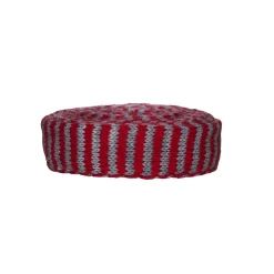 Strikkestrømpe Rød/grå 3cm/1m