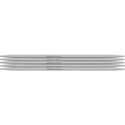 Strømpepinner, 5 stk. Lengde 20 cm Ø5,0 mm – aluminium